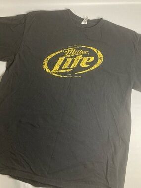 Miller lite mens black t shirt xLarge